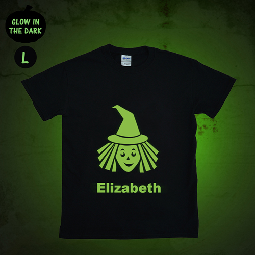 Leuchtendes T-Shirt Zauberlehrling Glow Personalisieren Baumwolle Größe L Large