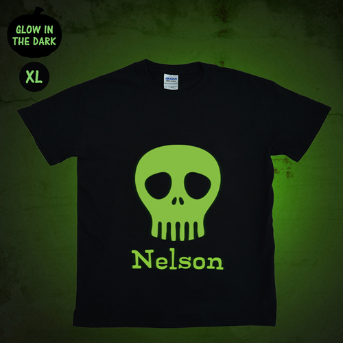 Leuchtendes T-Shirt Monster Glow Personalisieren Baumwolle Größe XL
