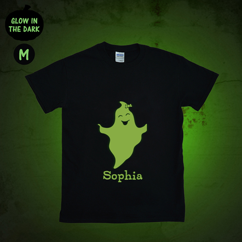Leuchtendes T-Shirt Poltergeist  Glow Personalisieren Baumwolle Größe M Medium