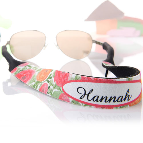 Rot Orange Sonnenbrillenband Blumenmuster Band Personalisieren