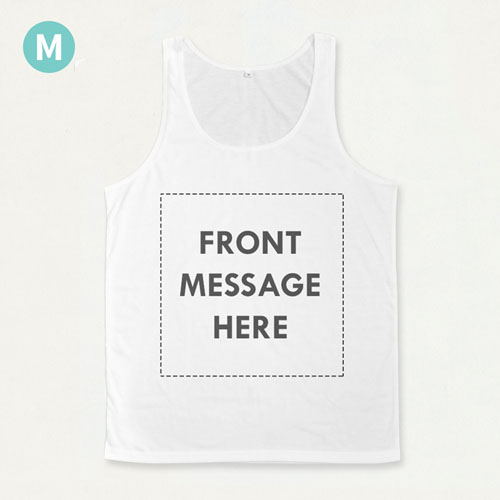 Maßgeschneidertes Vollfarb-Print Nachricht Unisex Tanktop (Nur vorne) (Mittel)