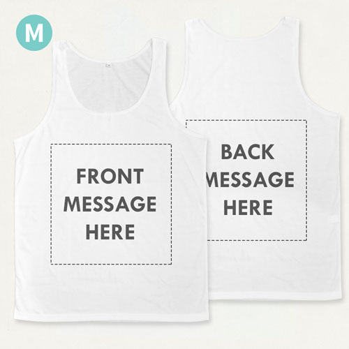 Maßgeschneidertes Vollfarb-Print Nachricht Unisex Tanktop (Mittel)
