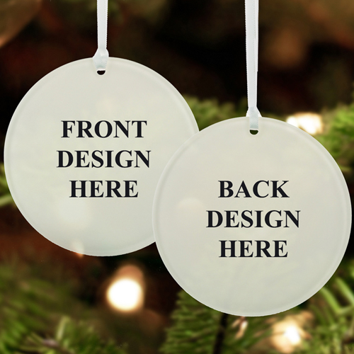 Custom Full Color Print Acrylic Ornament Round Shape