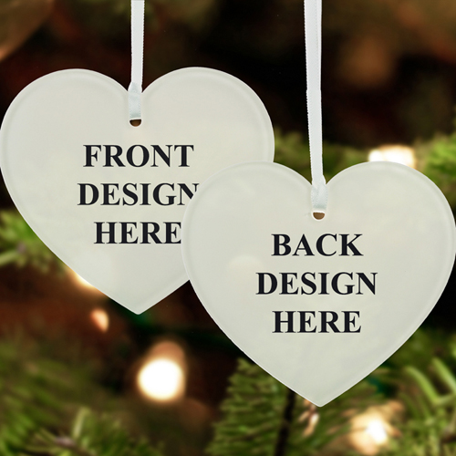 Custom Full Color Acrylic Ornament Heart Shape (2 Side)
