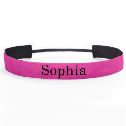 Hot Pink Stirnband Personalisieren 25 mm breit Ihr Team Ihre Botschaft