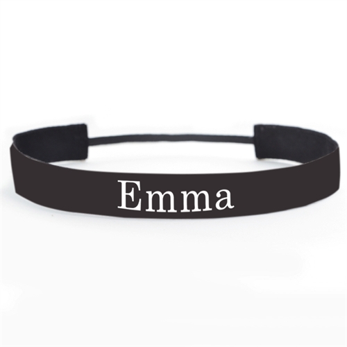 Schwarzes Stirnband für Athleten Personalisieren 25 mm