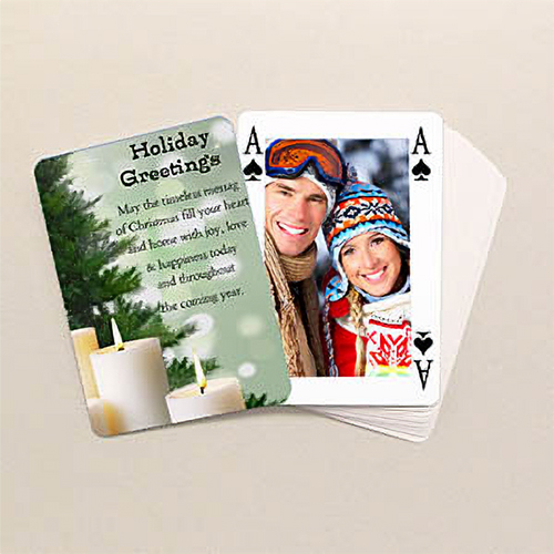 Bridge Spielkarten Weihnachten Beidseitig personalisierbar