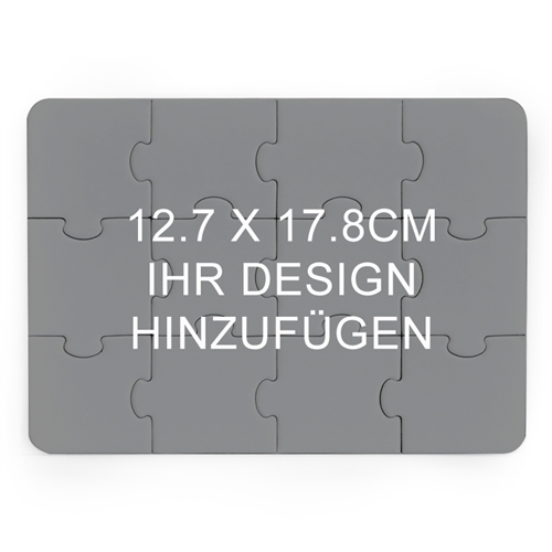 Puzzle als Einladung Holz Querformat 127 x 178 mm 12 Teile