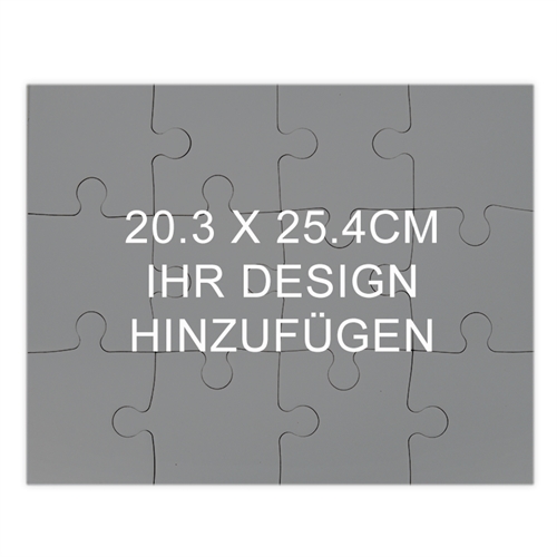 Puzzle als Einladung Holz Querformat 254 x 203 mm 12 oder 100 Teile