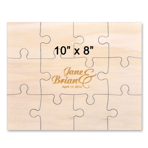 Holzpuzzle Baby Gravur Personalisieren Querformat 254 x 203 mm 11 Teile