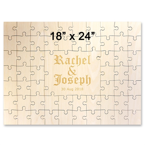 Gewerbe Holzpuzzle mit Gravur Querformat 457 x 610 mm 59 Teile