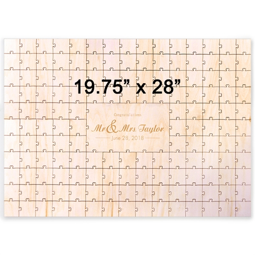 Herz Holzpuzzle mit Gravur 502 x 711 mm Puzzle 502 x 711 mm 151 Teile