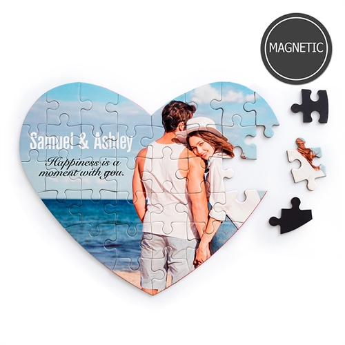 Magnet Herz Foto Puzzle Magnetherzfotopuzzle Gestalten ohne Rahmen 36 Teile