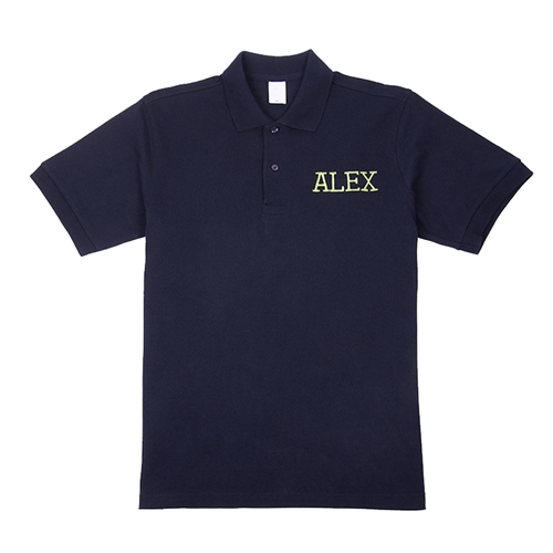 Poloshirt Bestickte Berufskleidung Personalisieren Polohemd Groß Größe L Navy Dunkelblau