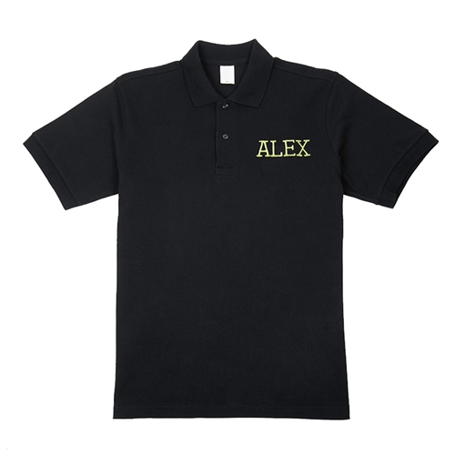 Poloshirt Bestickte Berufskleidung Personalisieren Polohemd XXL Schwarz