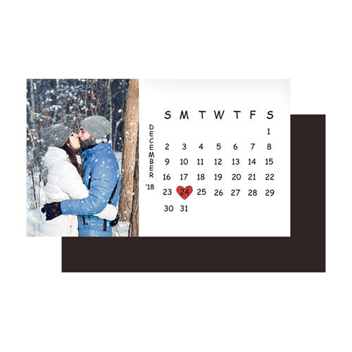 5,08 x 8,89 cm Kalender Memomagnet, Weiß