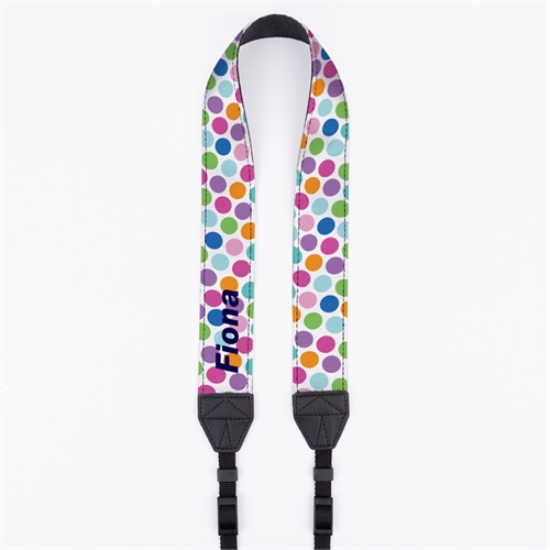 Bunte Punkte Kameragurt 38 mm Personalisieren