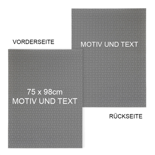 Doppelseitige Puzzle,2-seitig Hintergrundfarbe & Text 74,9 x 97,8 cm, 2000 Teile Fotopuzzle selbst online gestalten