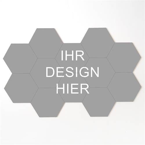 Sechseckiger Puzzlebierdeckel selbst gestalten, 12-teilig