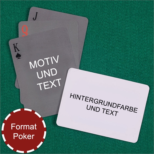 Einfache personalisierbare Spielkarten Rückseite Querformat