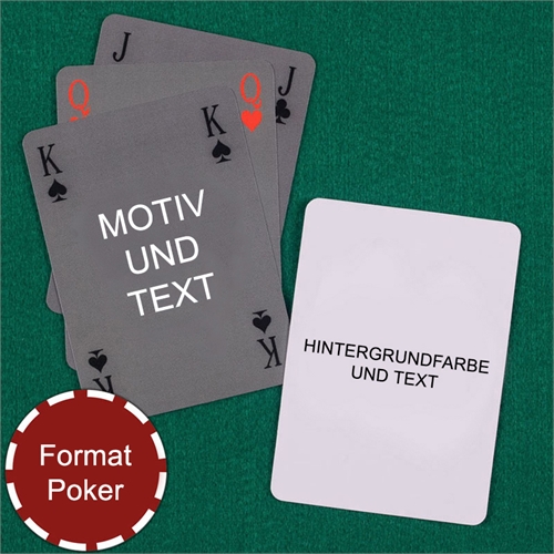 Simlpes Bridgespiel in Pokergröße beidseitig gestalten