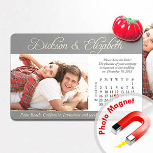 Großer Kalender, Memo-Photo-Magnet, Romantisch, Grau