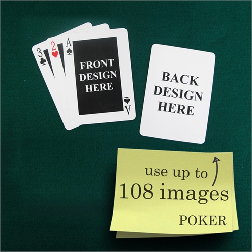 Klassische Spielkarten Poker Vorder- und Rückseite gestaltbar
