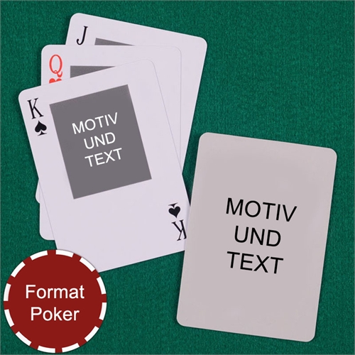 Portraitfoto oben Rückseite Hochformat Kartenspiel