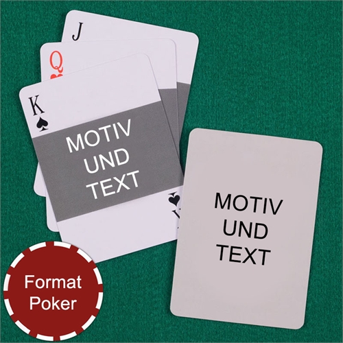 Foto Quer und Rückseite Hochformat Kartenspiel