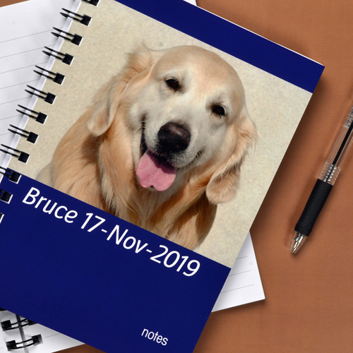 Notizbuch, Ein Foto, Querformat, Blau