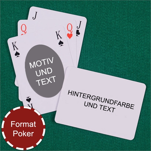 Bridgekarten Ovaler Bilderrahmen Rückseite Querformat