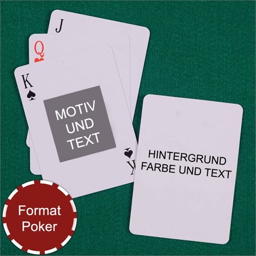 Portraitfoto Beidseitig Personalisierbare Spielkarten