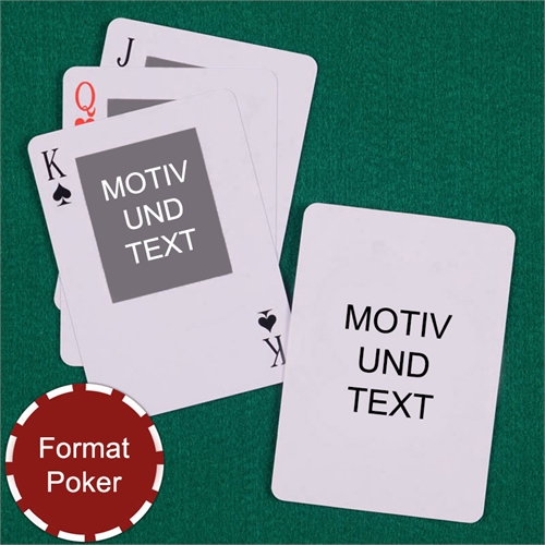 Portraitfoto Oben Beidseitig Personalisierbare Spielkarten