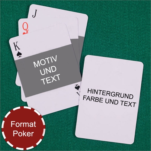 Portrait im Querformat Beidseitig Personalisierbare Spielkarten