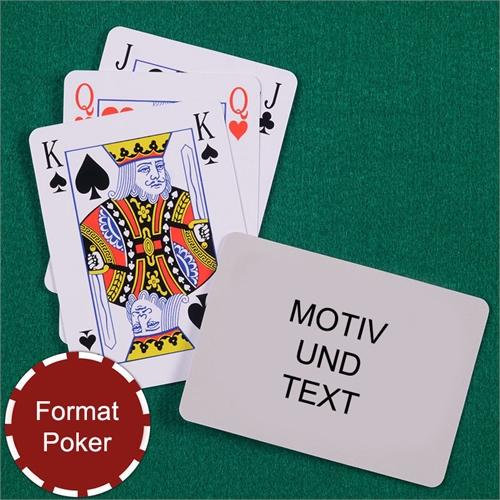 Spielkarten Bridge im Pokerformat Rückseite Querformat