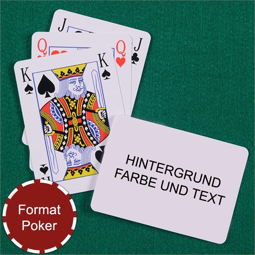 Skatkarten personalisiert, Querformat