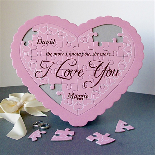 Personalisiertes Pink Herzpuzzle