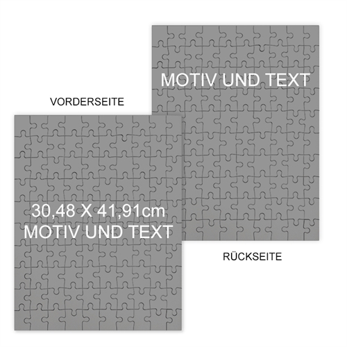 Doppelseitiges Puzzle, 30,48 cm x 41,91 cm, Hochformat
