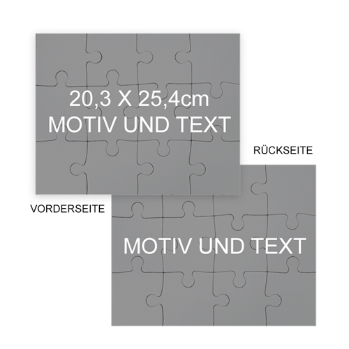 beidseitiges Fotopuzzle mit Motiv 25,40x20,32 cm