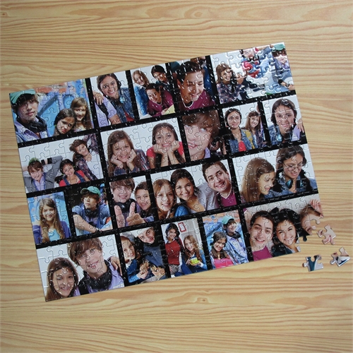 Facebook Großes Kollage Fotopuzzle, Schwarz, 20 Fotos, Setzkasten
