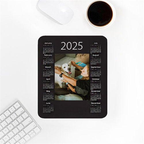 Tag für Tag Kalender Foto Mauspad Weiß