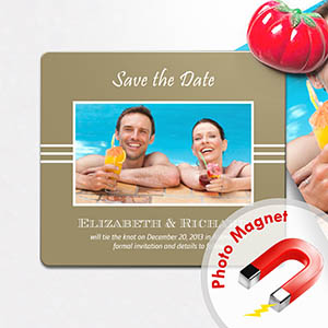 Save the Date Magnet Foto und Text 8,89 x 10,16 cm