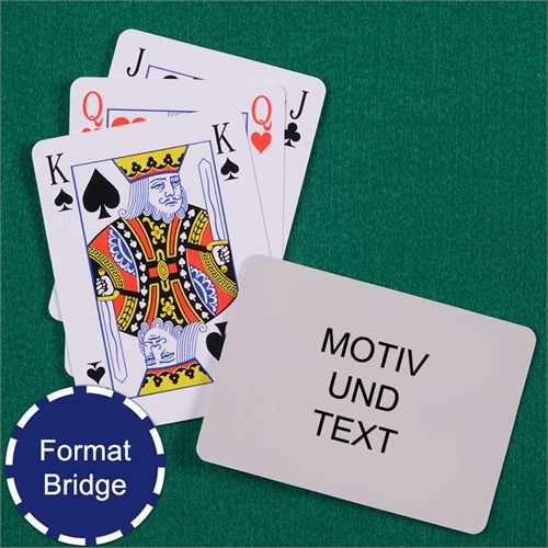 Bridgekarten mit Bild und Text selbstmachen im Querformat