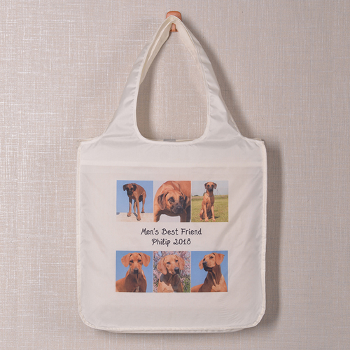 Sechs Fotos Shoppingtasche Klassisch