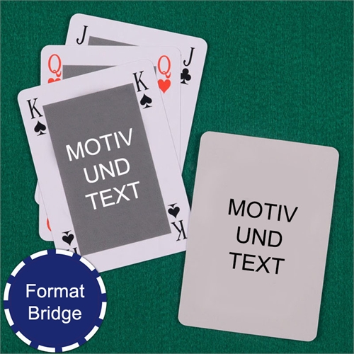 Bridgekarten mit selbstgestalteter Vorder- und Rückseite
