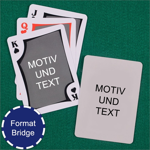 Moderne Bridge Spielkarten Beidseitig Personlisierbar