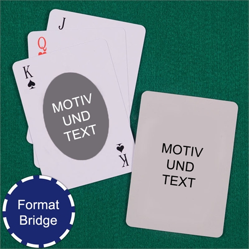Bridge Ovales Portrait Spielkarten Beidseitig Gestalten