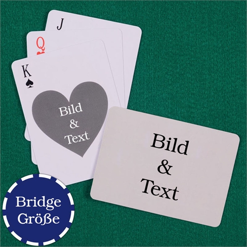 Herz Bridge Spielkarten Rückseite Querformat