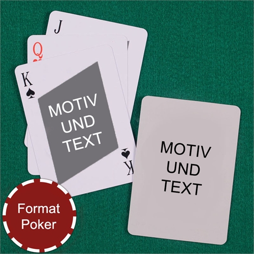 Schräges Karo Poker Spielkarten Beidseitig Personalisieren