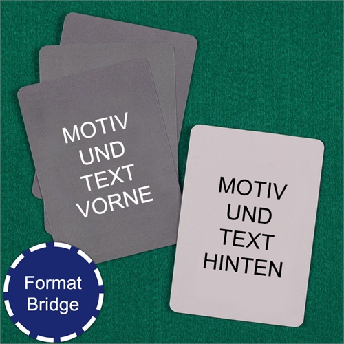 Bridgekarten Vorder- und Rückseite Gestalten im Hochformat